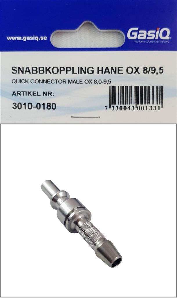 SNABBKOPPLING HANE OX 8 + 9,5mm
