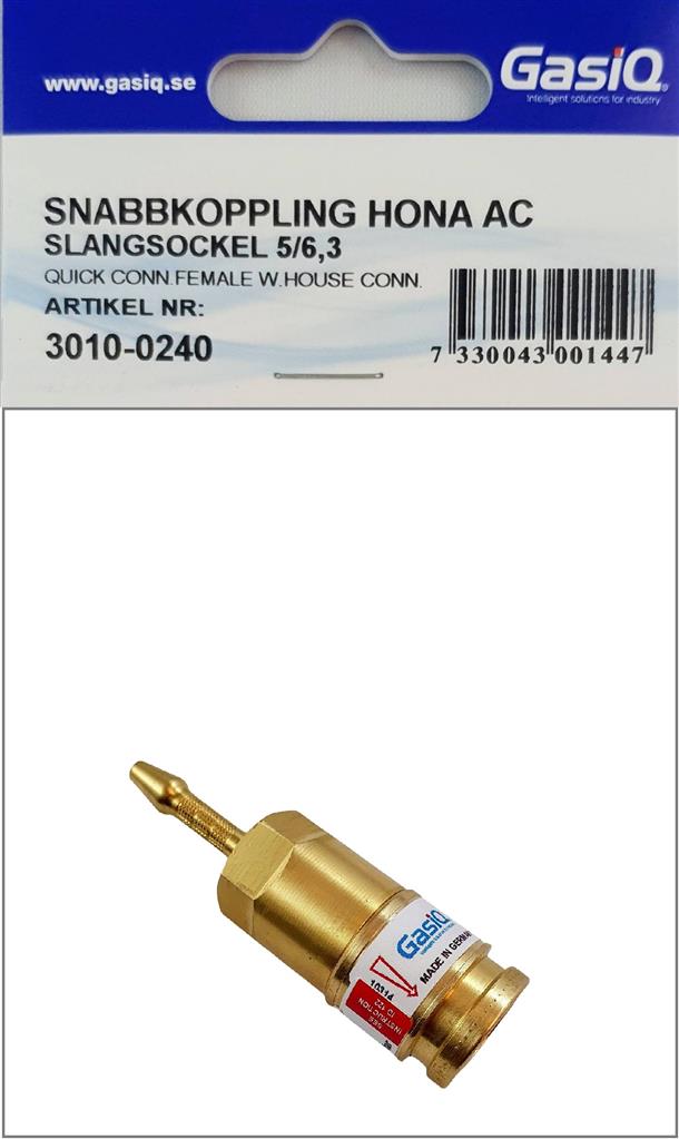 SNABBKOPPLING HONA AC SLANGSOCKEL 5+6,3mm
